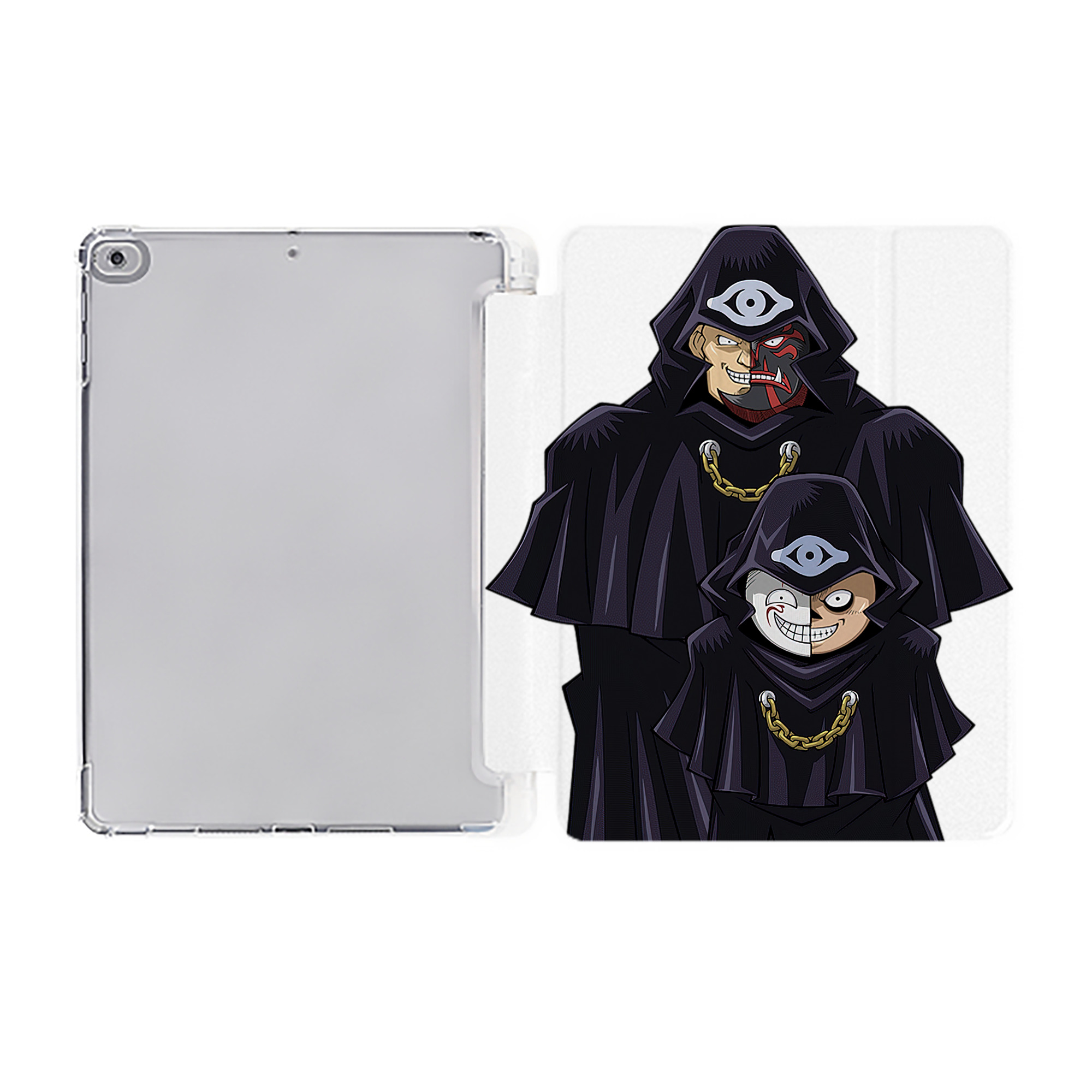 （画像用） 遊☆戯☆王 Yu-Gi-Oh! IPad ケース ペン収納付き 三つ折りスタンド PUレザー×シリコン 対応機種9.5/10.5/10.9インチ